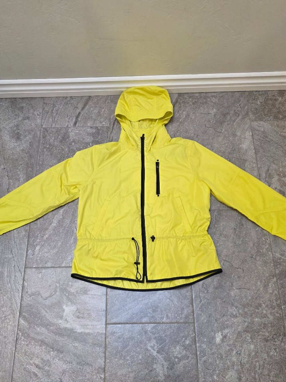 LRL Lauren Active Ralph Lauren Windbreaker Full Zip Hooded Yellow Size L Jacket